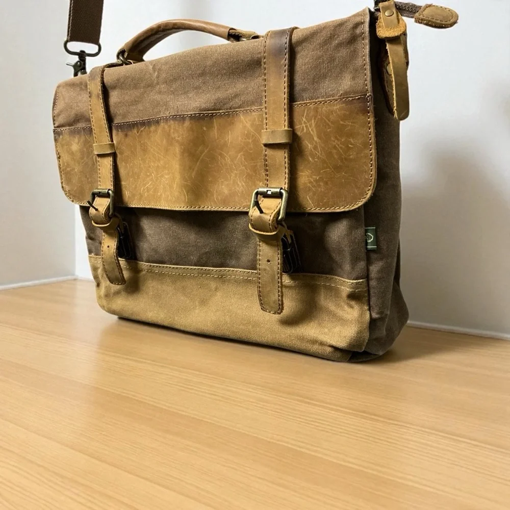 TSD Stylish Brown Leather Messenger Bag